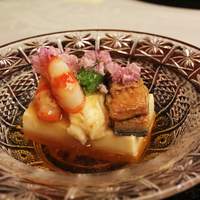 北瑞苑 - 2011/6/22　（先付）玉子豆腐・鰻柔か煮・鞘巻海老・美味出しジュレ