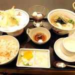 Uta andon - 筍ご飯ランチ（ご飯大盛り）（1080円+大盛り200円）（2018年4月）