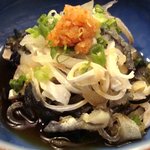 深川 鳩貝 - ふぐ皮刺身