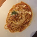 キッチンニトロ - たっぷりズワイガニのトマトクリームパスタ（￥800）
