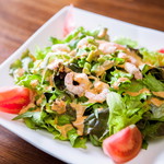 Cobb salad with shrimp and avocado