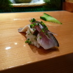 天寿し 京町店 - ４品目　鯖のあぶり