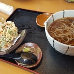 そば哲 本店 - 掻揚げ＆かけそば