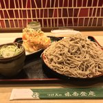 味奈登庵 - もりそば 大盛り＋かき揚げ天ぷら！