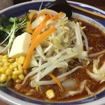 味噌一 - 火吹きバター、野菜