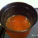 お料理　京柳 - 香の物・お味噌汁・せいろ蒸しのご飯