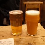 ビアパブ イシイ - サンクトガーレンさくらと志賀高原ビールスノーモンキーIPAのPINT