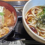 おぎ野 - カツ丼セット。ころうどん大。