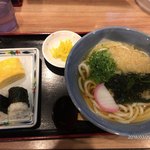 阪急そば若菜 - 朝定食 ¥400- (2018.3.22)