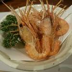 昌佳 - 北海ボタンエビのまるごと揚げ、頭まですべて美味しく戴きました