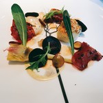 The Ledbury - ★6 Salad of Root Vegetables Deer Ham, Artichoke and Truffle Cream