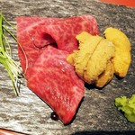 肉屋 雪月花 NAGOYA - イチボ、ムラサキウニ