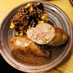 和洋酒菜 ひで - ポテトサラダと仔牛のソーセージ