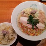 麺屋 六感堂 - 春薫る桜そば 2018（過去の限定）＋あさりと筍の炊き込みご飯（チャコ飯）