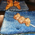 炭火焼鳥 鶏拓 - 盛り合わせの一品、ずり