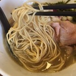 麺屋CHIKUWA - 菅野製麺製、中細低加水ストレート