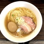 かしわぎ - 塩ラーメン（680円）＋味玉（100円）