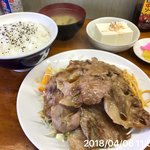 Kagetsu Shokudou - 焼肉定食(肉盛)￥900