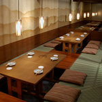 Nanaha SanNo Ten - ３０名様までご利用いただける大座敷（掘り炬燵席）。