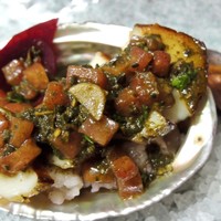 アワビのステーキ　肝ソース