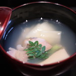 筍、蛤、白菜の椀