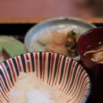 高台寺 和久傳 - ご飯・白菜汁・香物・鯖へしこ