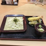 湯花楽北本店 お食事処 - 天ざるうどん。
税込690円。
美味し。