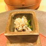 天麩羅　吉祥 - とり貝の炙りクレソン和え