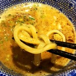 夢ノ弥 - 濃厚豚骨魚介三代目つけ麺にしました（750円）。