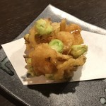 八王子 風味 - 天豆と芝海老のかき揚げ
