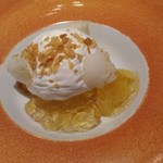 麻布長江 香福筳 - 杏仁豆腐（アイス、エスプーマ、お餅）、柑橘ゼリー