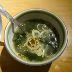 隠れ家焼肉dining あんじゅ - ビビンパについてるスープ