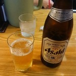 手造りうどん 楽々 - 休みはビール！
