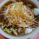 笑店 - ネギラーメン大盛。