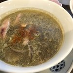 らぁ麺 紫陽花 - 鶏油煮干しつけ麺、大盛