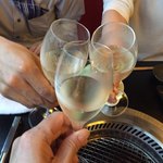 京松蘭 - シャンパンで乾杯