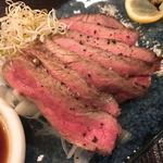 スルメ - 牛もも肉のタタキ 別角度