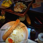 活麺富蔵 - 竹玉天付き釜バター