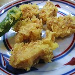 手打うどん かとう - かしわ天