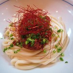 手打うどん かとう - 肉味噌うどん（冷）