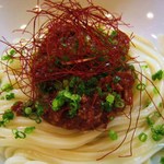 手打うどん かとう - 肉味噌うどん（冷）