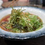 つかふき屋 - せせりの天ぷら出汁ぶっかけ