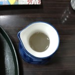 そば処花かご - さくら切りそば 蕎麦湯