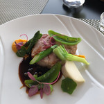 ポエシア - 阿波ポークのロースト(グリーンペッパーソース)