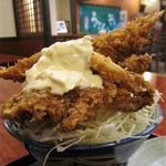 江戸屋 - Ｂミックスソースカツ丼　アップ