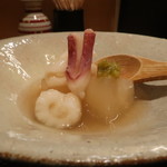 四季彩 葉月 - 桜島大根とやりいかの吉野煮