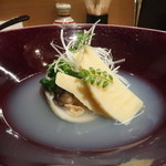 蛤と新筍、菜の花の酒蒸し