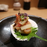 四季彩 葉月 - 赤貝と独活の酢味噌和え