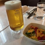 ラージ・マハール 銀座本店 - とりあえずビール