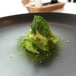 MAISON LAFITE - 自家製梅干し乾燥粉砕でマリネしたヒラメにはっさくとプチヴェール